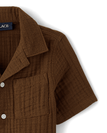 Boys Gauze Button Up Shirt