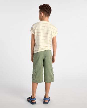 Kids Pull On Below Knee Cargo Shorts