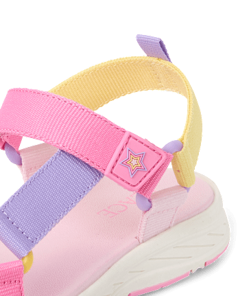 Girls Colorblock Webbed Sandals