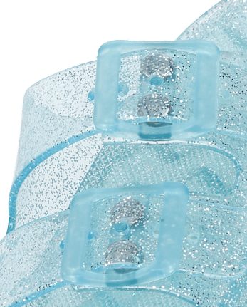 Girls Glitter Jelly Buckle Slides