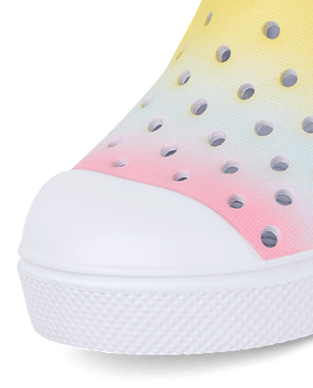 Baskets aquatiques arc-en-ciel dégradées pour petites filles