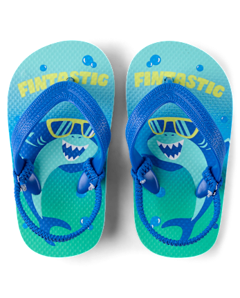 Toddler Boys Shark Flip Flops