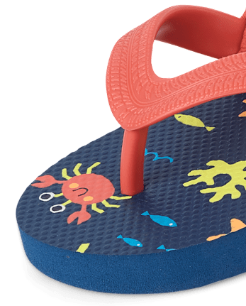 Tongs pour petits garçons à motifs de créatures marines