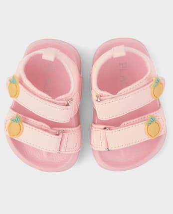 Sandales citron pour bébés filles