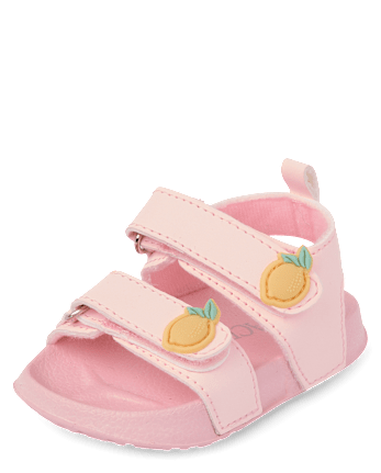 Sandales citron pour bébés filles