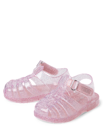 Sandales de pêcheur en gelée à paillettes pour bébés filles