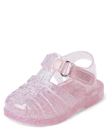 Sandales de pêcheur en gelée à paillettes pour bébés filles