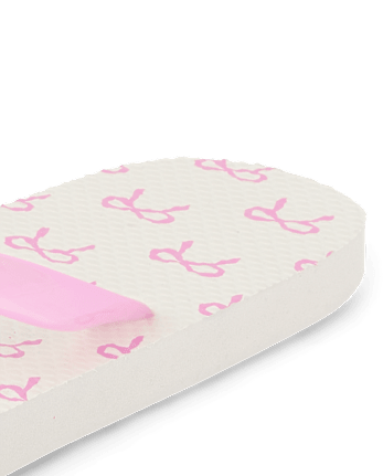 Girls Bow Stud Flip Flops
