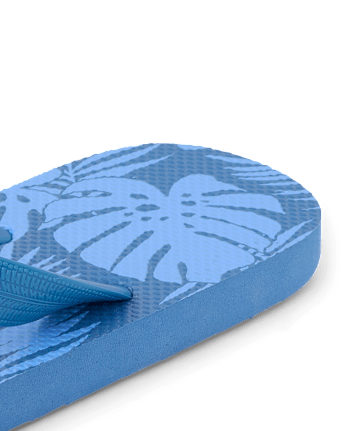 Tongs à feuilles tropicales pour garçons