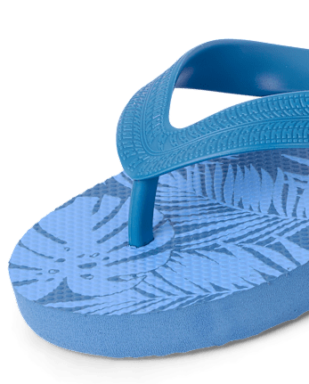 Tongs à feuilles tropicales pour garçons