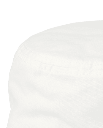 Girls Bow Frayed Denim Bucket Hat