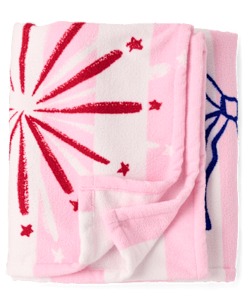 Girls Striped Americana Beach Towel