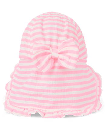 Baby Girls Striped Bow Sun Hat
