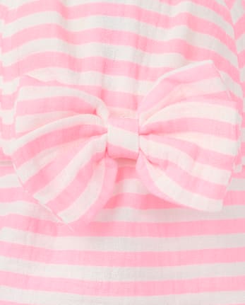 Baby Girls Striped Bow Sun Hat