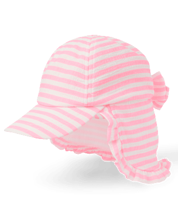 Baby Girls Striped Bow Sun Hat
