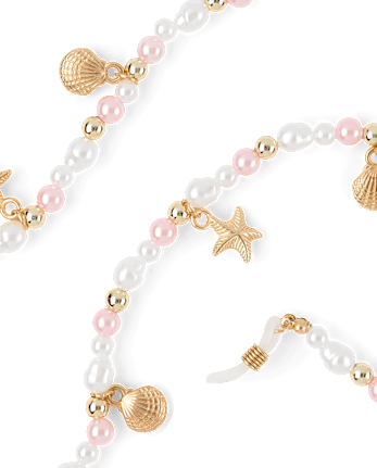 Chaîne de lunettes de soleil à perles coquillage pour filles