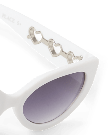 Lunettes de soleil pour filles avec découpe en forme de cœur