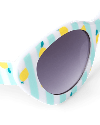 Toddler Girls Striped Lemon Cat Eye Sunglasses
