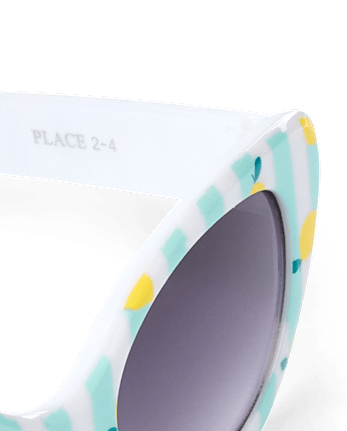 Toddler Girls Striped Lemon Cat Eye Sunglasses