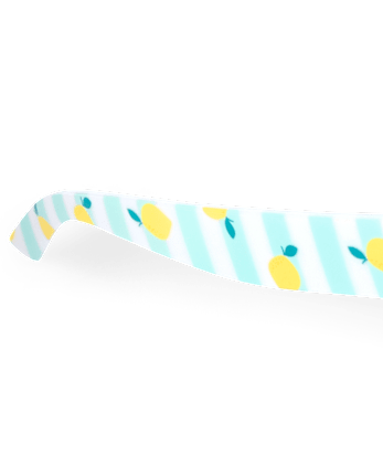 Toddler Girls Striped Lemon Cat Eye Sunglasses