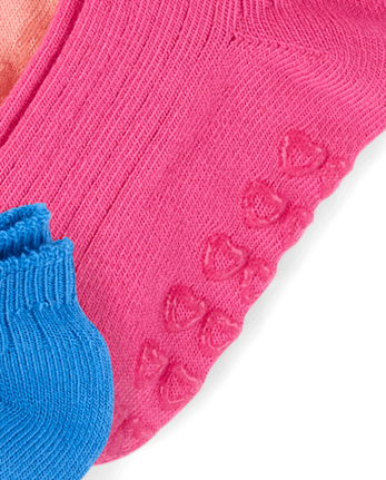 Girls Rainbow Ankle Socks 10-Pack