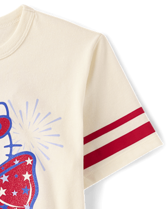 Girls Hello Kitty® Glitter Bow Relaxed Graphic Tee