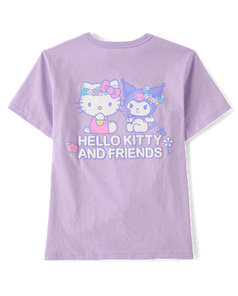Girls Hello Kitty® And Friends Puff Print Front And Back Relaxed Graphic Tee