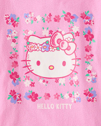 Girls Hello Kitty® Glitter Floral Graphic Tee