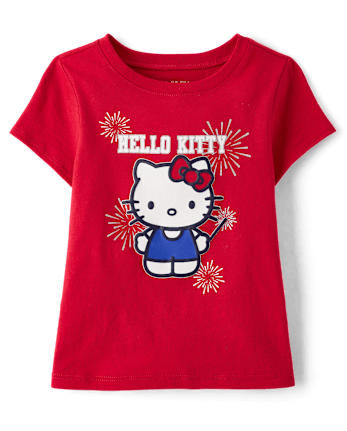 Toddler Girls Hello Kitty® Puff Print Fireworks Graphic Tee