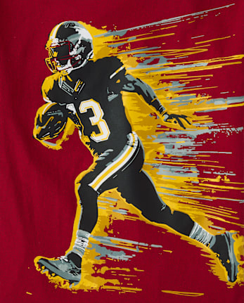 Boys Football Player Graphic Tee