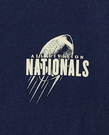 Boys National Football Front And Back Graphic Tee