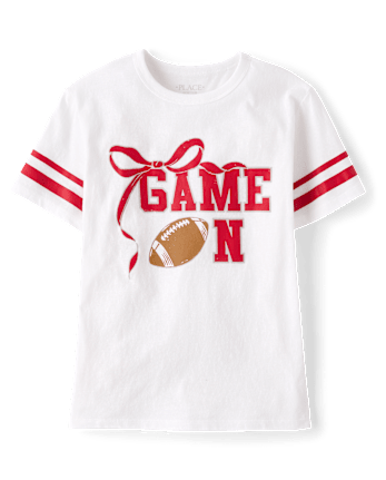 Girls Game On Oversized Graphic Tee