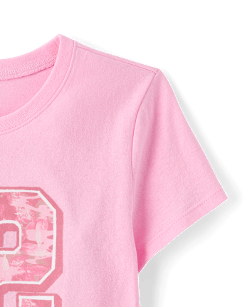 T-shirt graphique Camo 12 pour fille