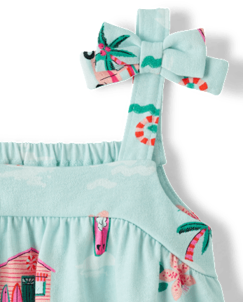 Toddler Girls Tie Shoulder Top