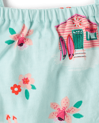 Toddler Girls Tie Shoulder Top