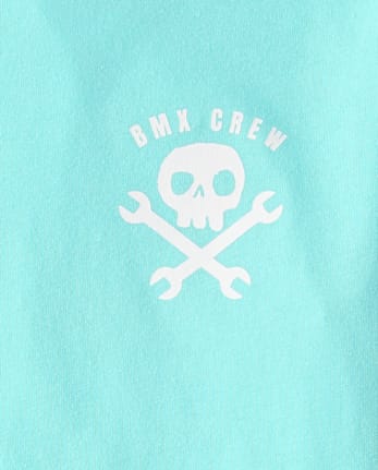 Boys Skeleton Front And Back Graphic Tee