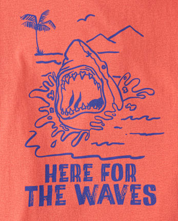 Boys Here For The Waves Graphic Tee