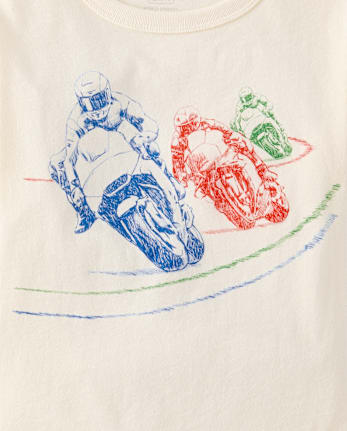Boys Motorbike Cross Graphic Tee