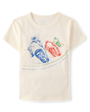 Boys Motorbike Cross Graphic Tee