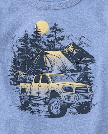 Boys Camping Truck Graphic Tee