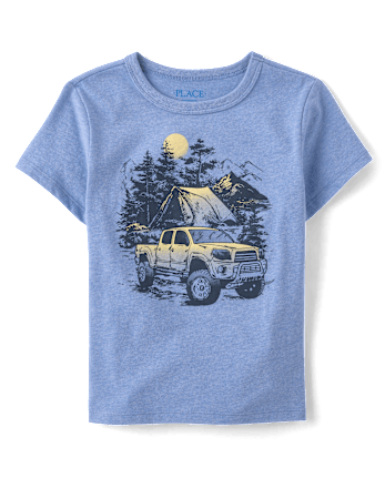 Boys Camping Truck Graphic Tee