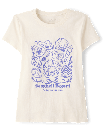 Girls Seashells Graphic Tee
