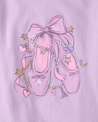 Girls Ballet Slippers Graphic Tee