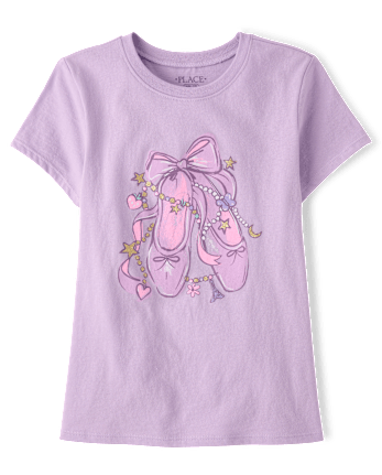 Girls Ballet Slippers Graphic Tee
