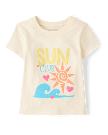 Baby And Toddler Girls Sun Club Graphic Tee