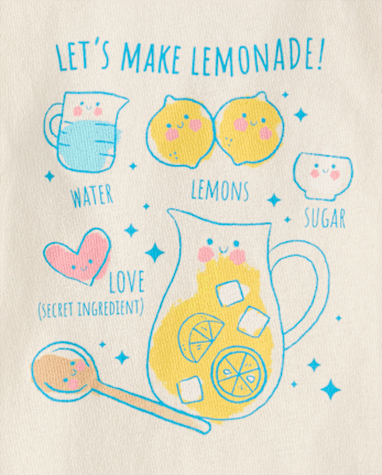 Baby And Toddler Girls Lemonade Graphic Tee