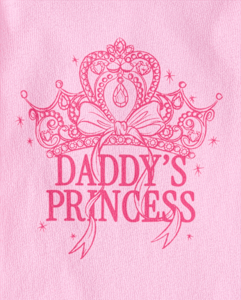 Baby And Toddler Girls Daddy's Princess Graphic Tee