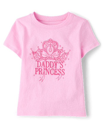 Baby And Toddler Girls Daddy's Princess Graphic Tee
