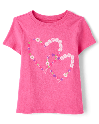 Baby And Toddler Girls Auntie Bracelets Graphic Tee