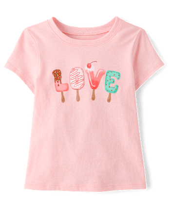 Baby And Toddler Girls Love Popsicle Graphic Tee